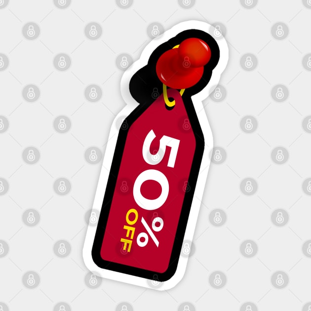 50% Off Sticker by PANGANDOY